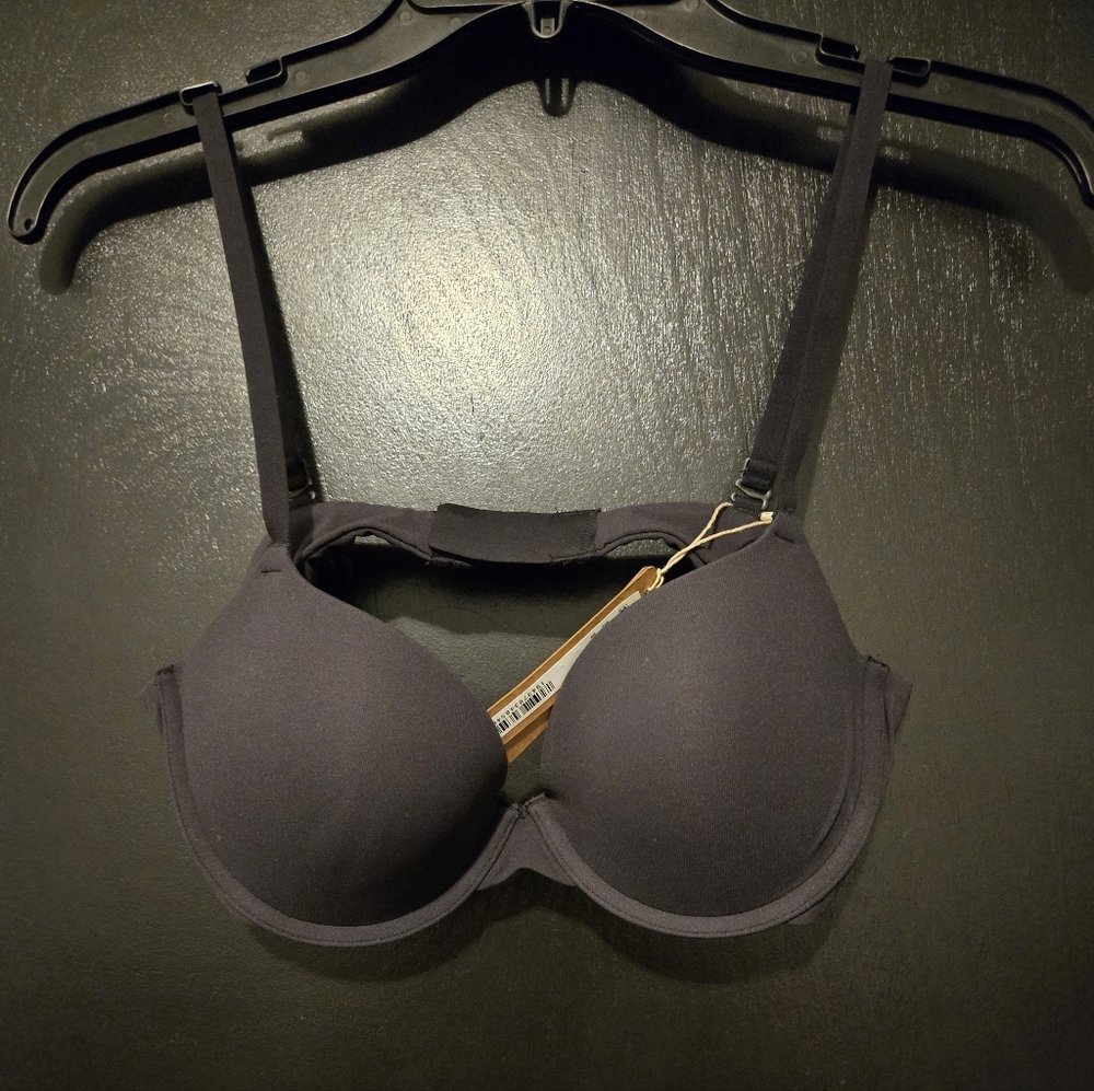 SKIMS Black Push Up Demi Bra 36B Women's Bra